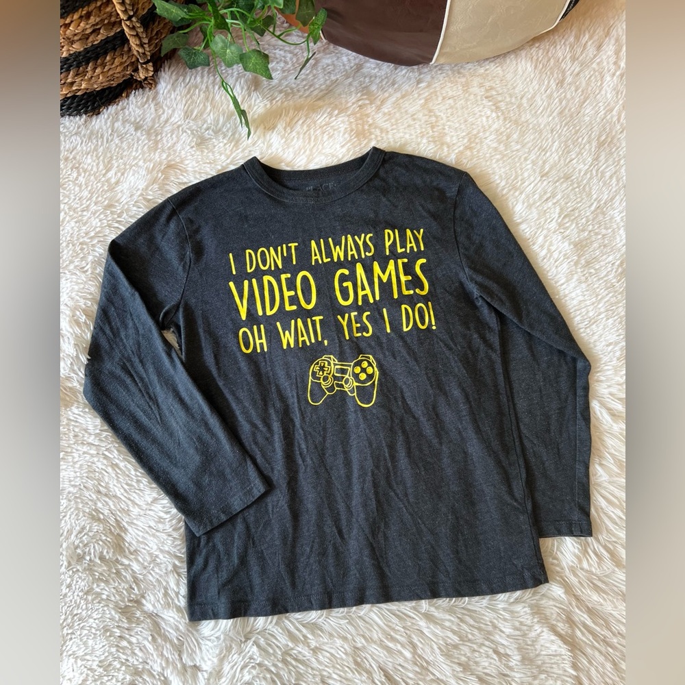 Black and Yellow Video Game Long Sleeve Shirt